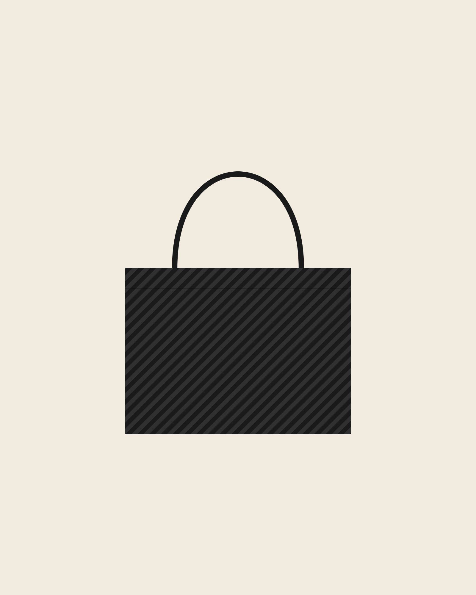 Modello 01, borsa intrecciata a mano in nero [segnaposto], vista frontale