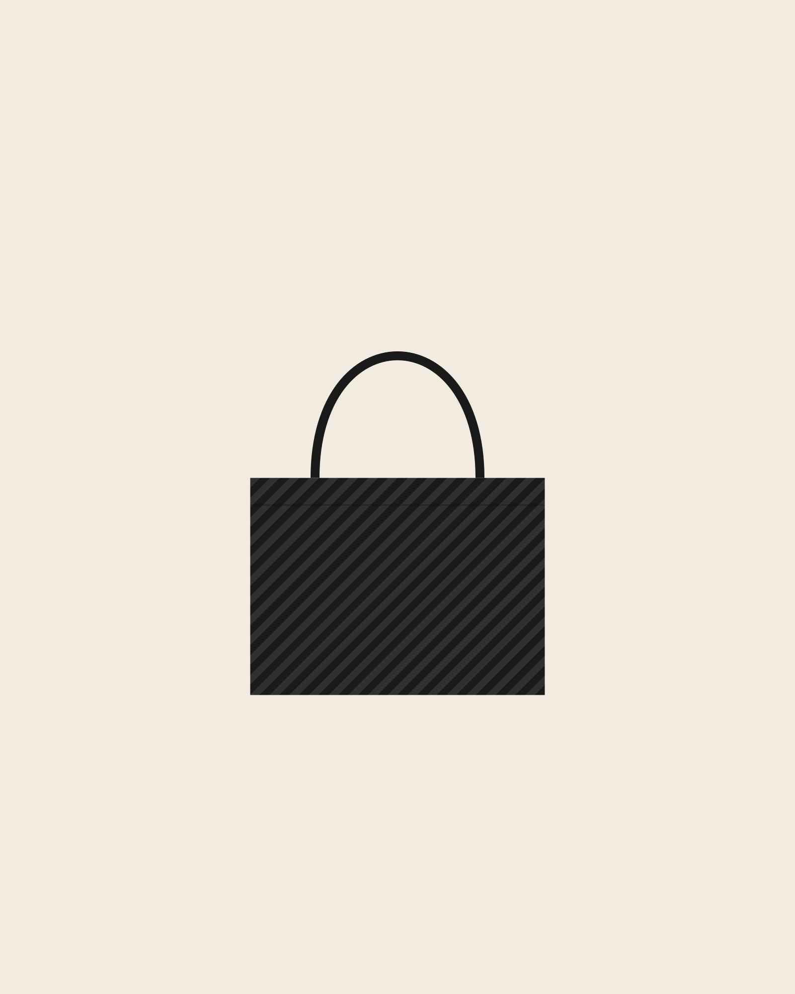 Modello 01, borsa intrecciata a mano in nero [segnaposto], taglia mini, vista frontale