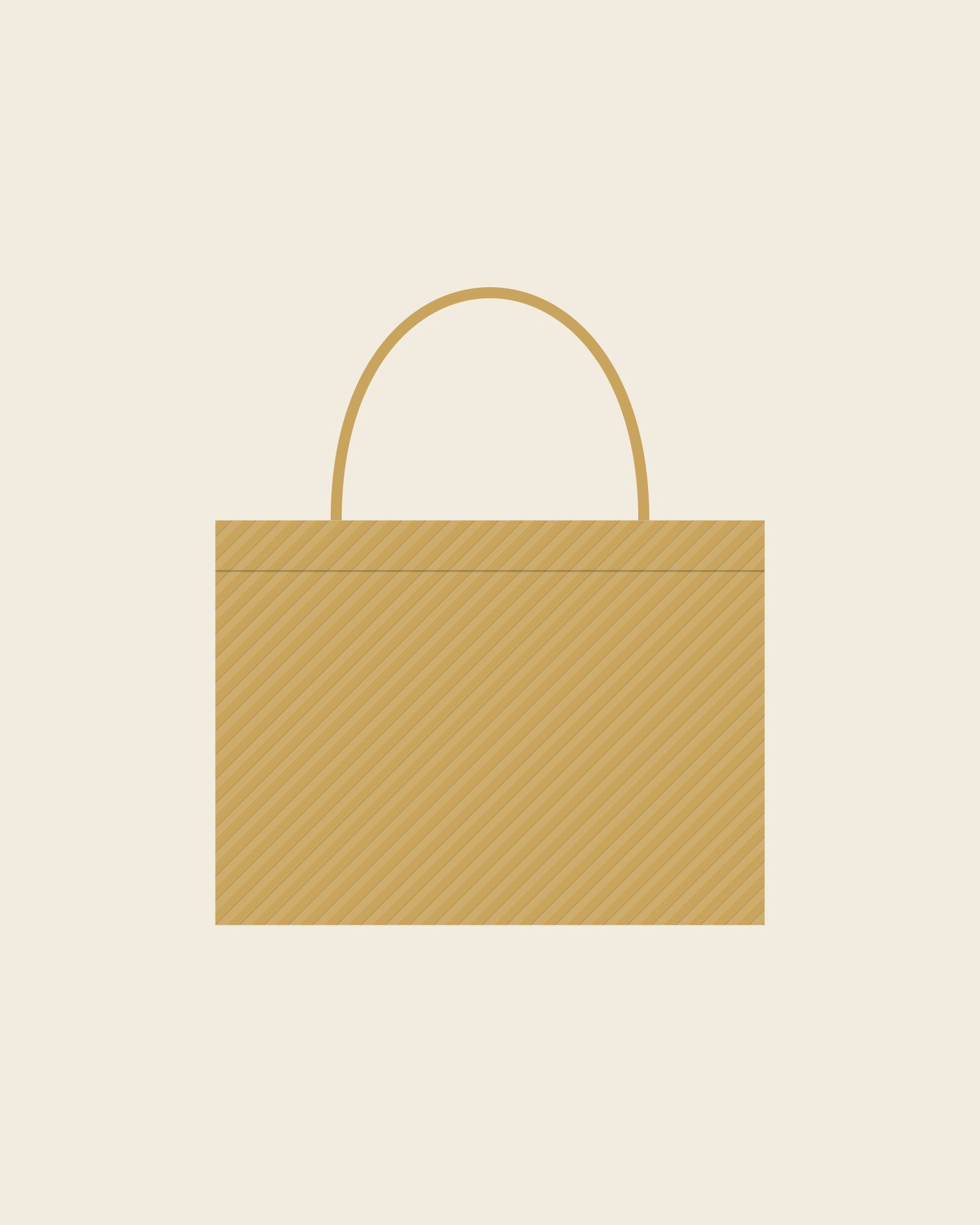 Modello 03, borsa intrecciata a mano in oro [segnaposto], vista frontale